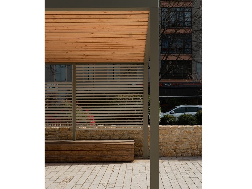Pergola urbaine 25° 120 detail
