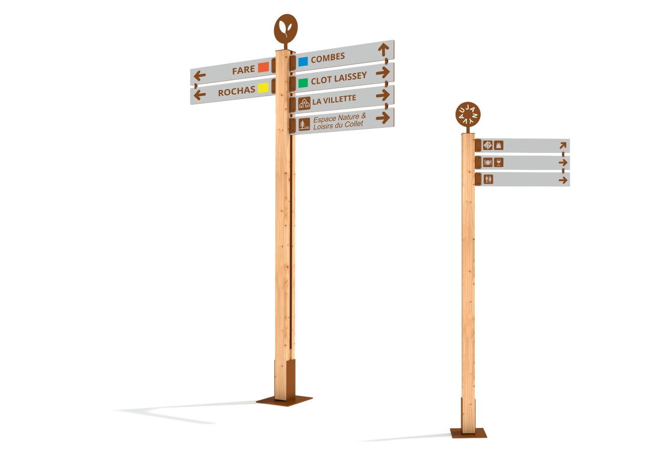 Signaletique directionnelle woody