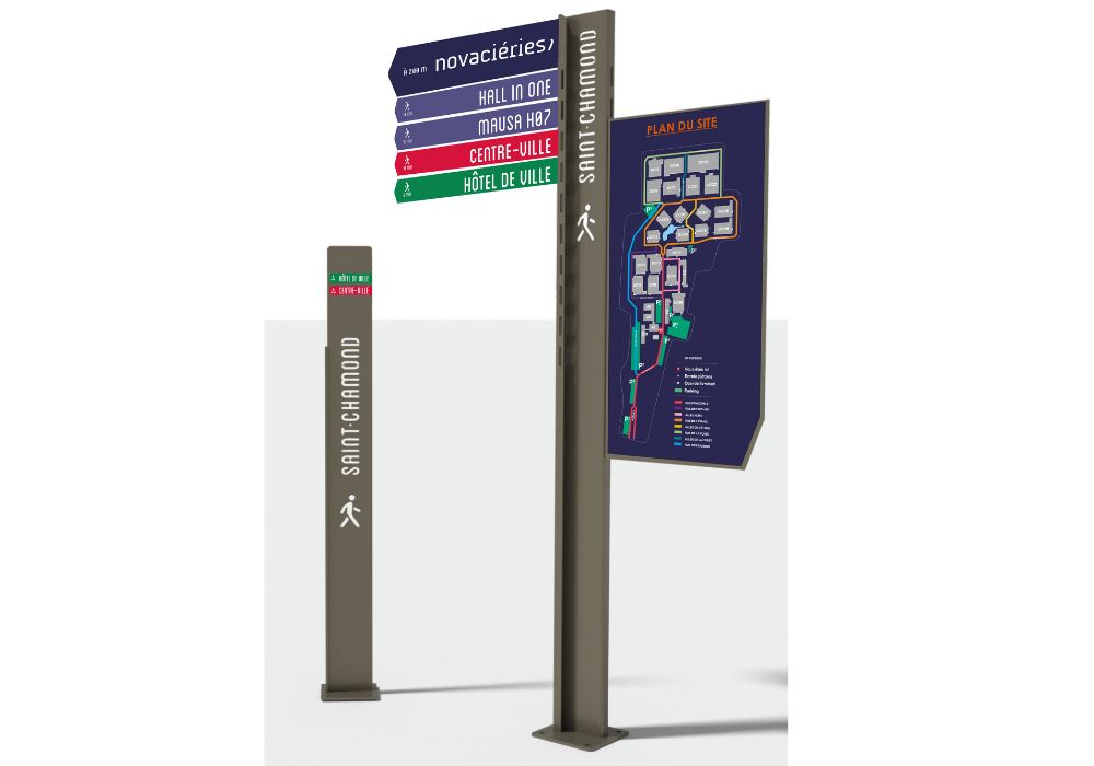 Totem easy signaletique orientation sobre et percutante