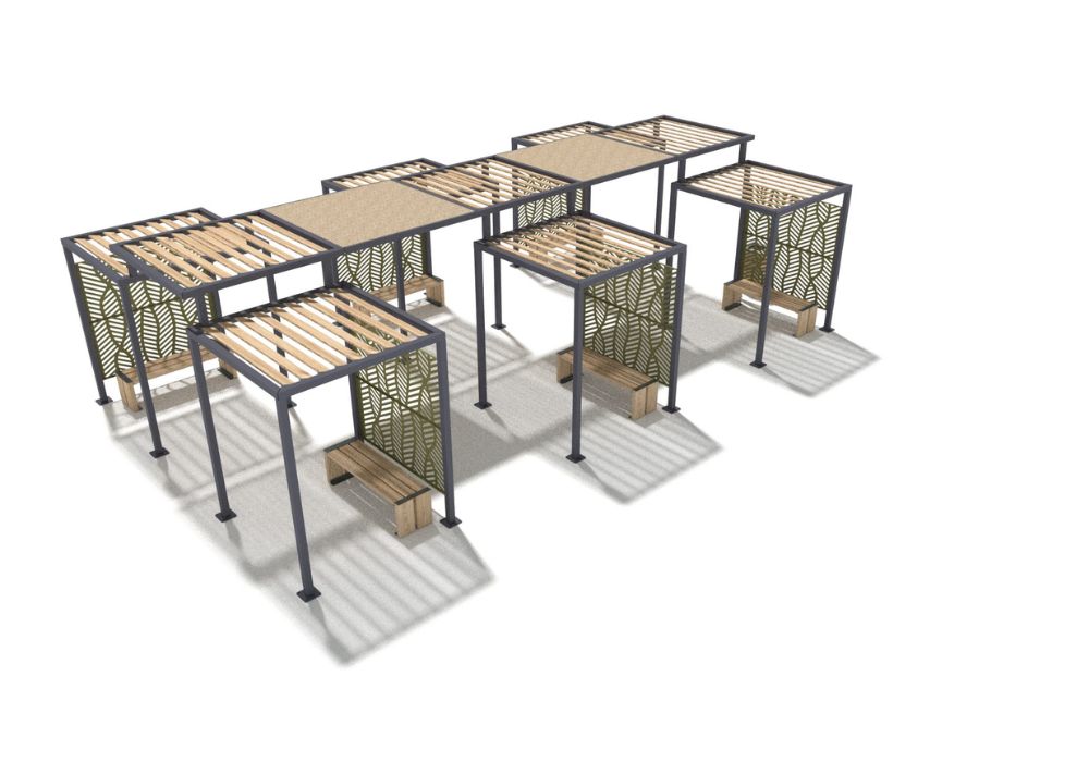 pergola urbaine zone ombrage
