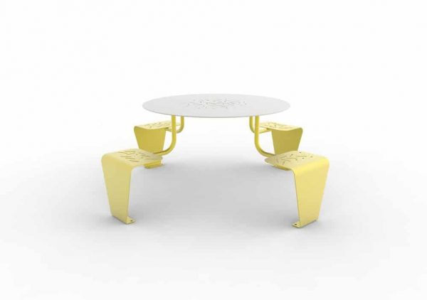Une table pique-nique LUD jaune