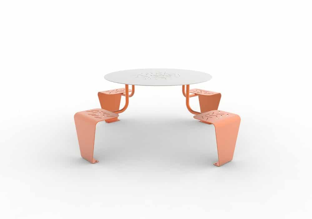 Une table pique-nique LUD orange