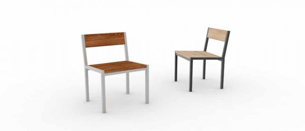 Deux chaises PUR : une haut-de-gamme à gauche et une classique à droite