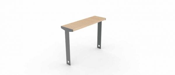 Une table bar CUB avec la structure acier en gris