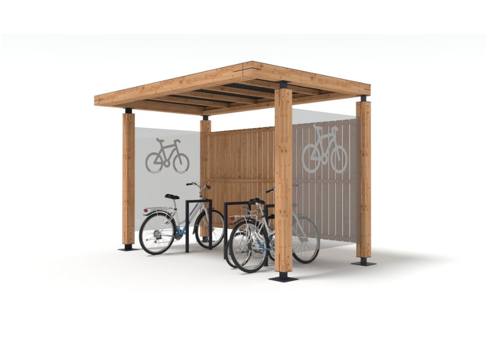 ABRI CYCLES NUT panneaux lateraux verre