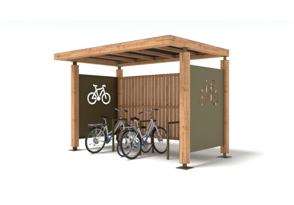 ABRI CYCLES NUT toles laterales RAL 7002