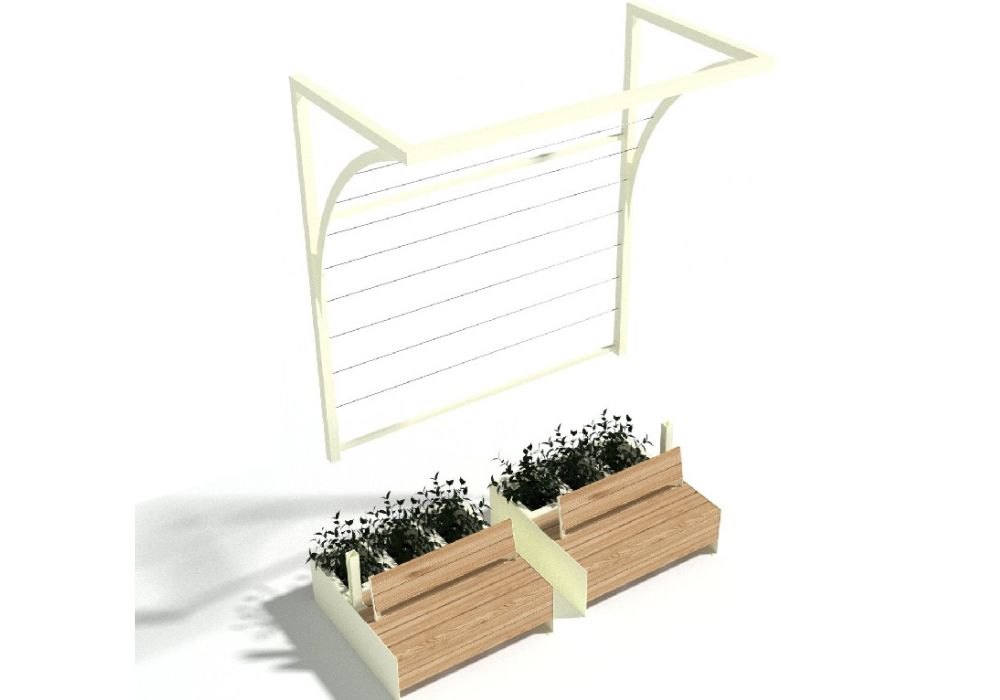 Jardinière autoportante végétalisée