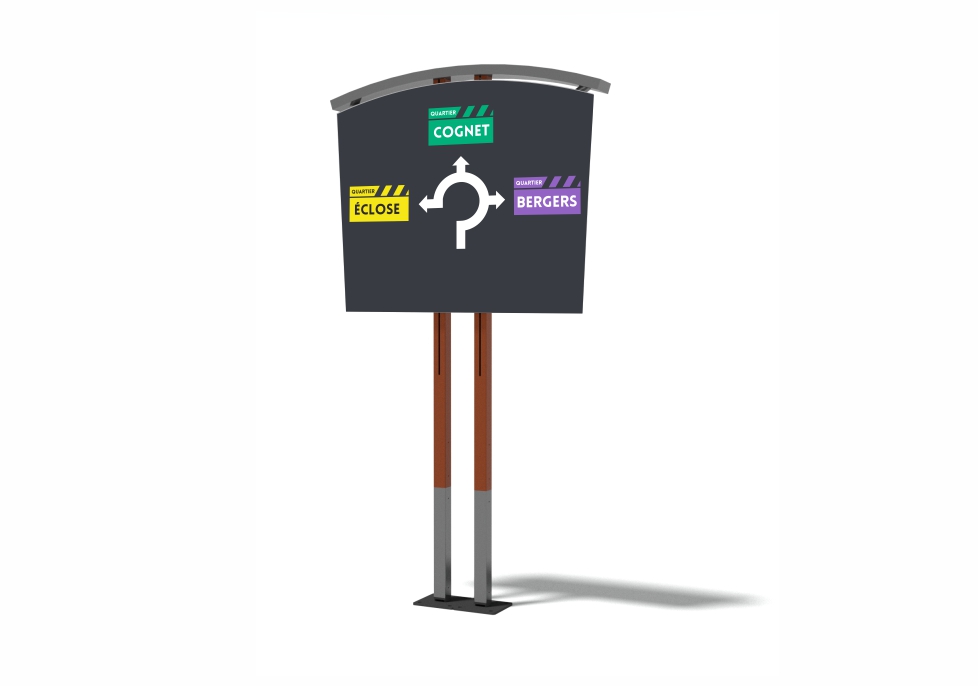 Panneau directionnel routier XL grand format