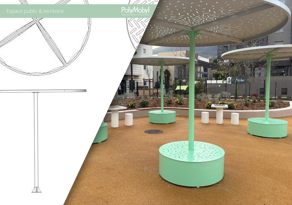 Polymobyl ombrelles provences jardins