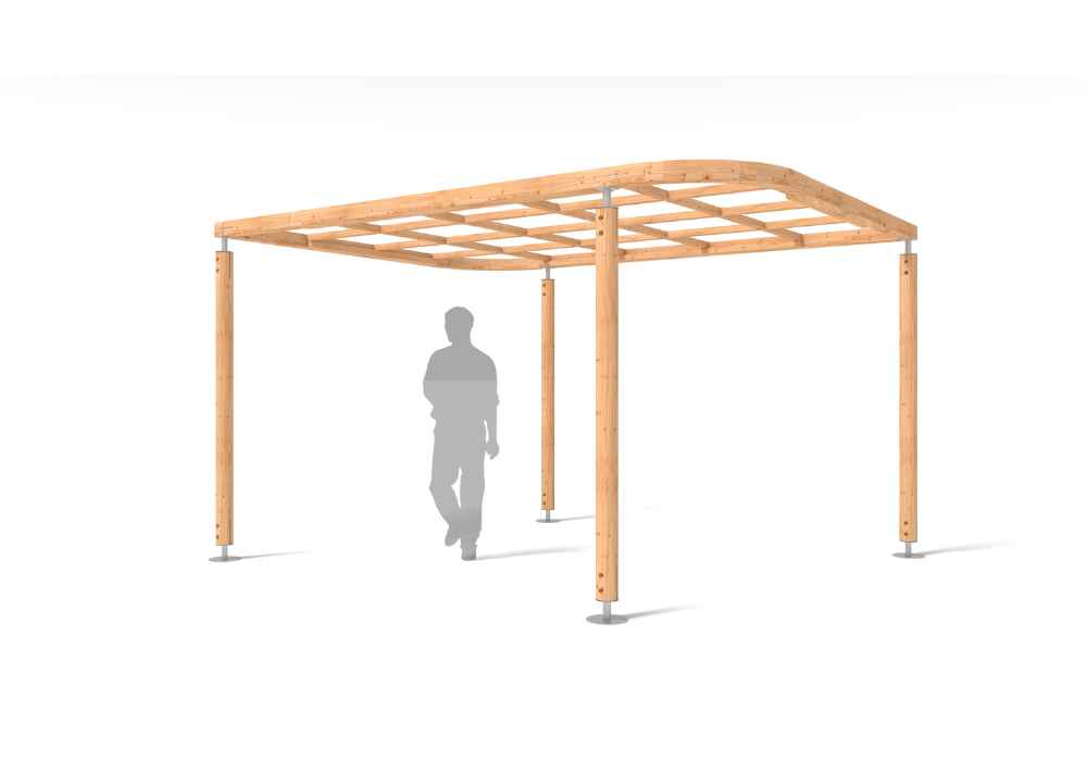 PERGOLA 4x3 DUN VUE PERSPECTIVE CONTRE PLONGEE 1