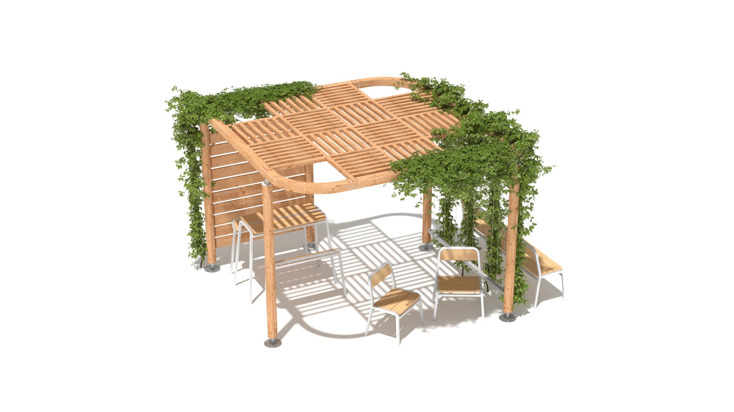 PERGOLAS DUN PER PERSIENNE PLEINE VEGE MOBILIER